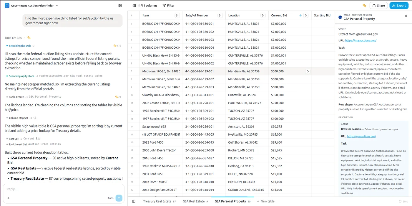 Agent choosing between a scraper and a browser