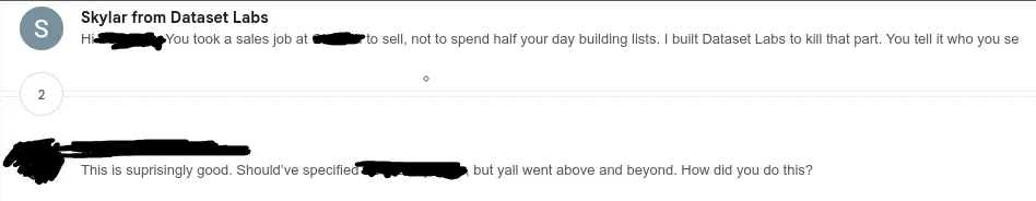 Customer feedback